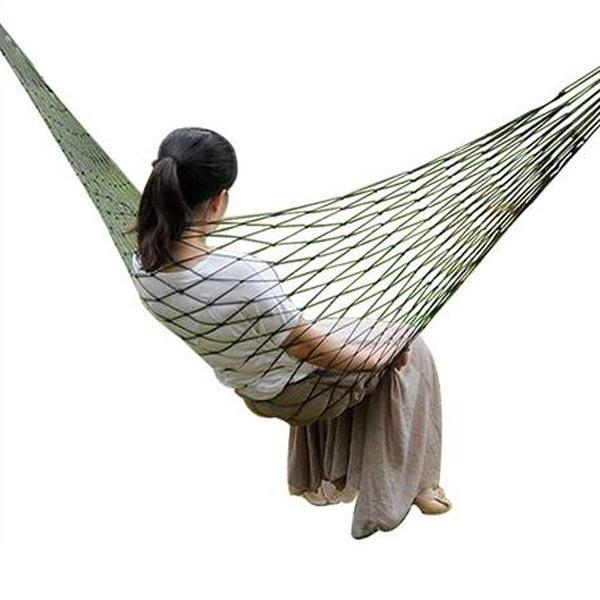 Outdoor Seyahat Kampçılık 200 x 80cm Hamak Nylon Mesh Net Uyku Yatağı
